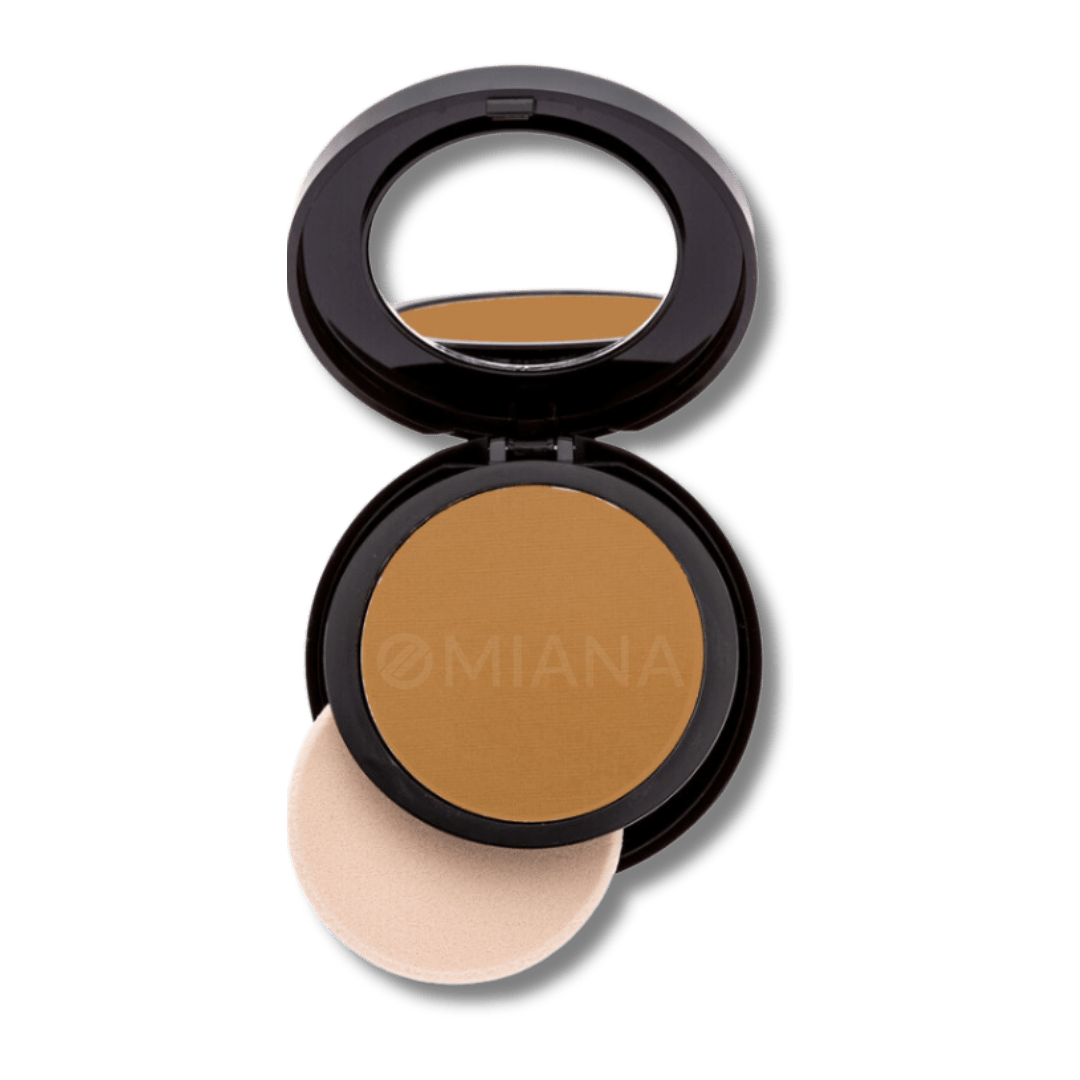 Omiana Natural Cosmetics Foundation Bark Mattifying Pressed Mineral Foundation - Boron nitride-free, talc-free, & More!