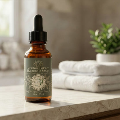 Omiana Natural Cosmetics Oil Moisture Balance Hyaluronic Serum – Lightweight, Hydrating Serum for Sensitive Skin